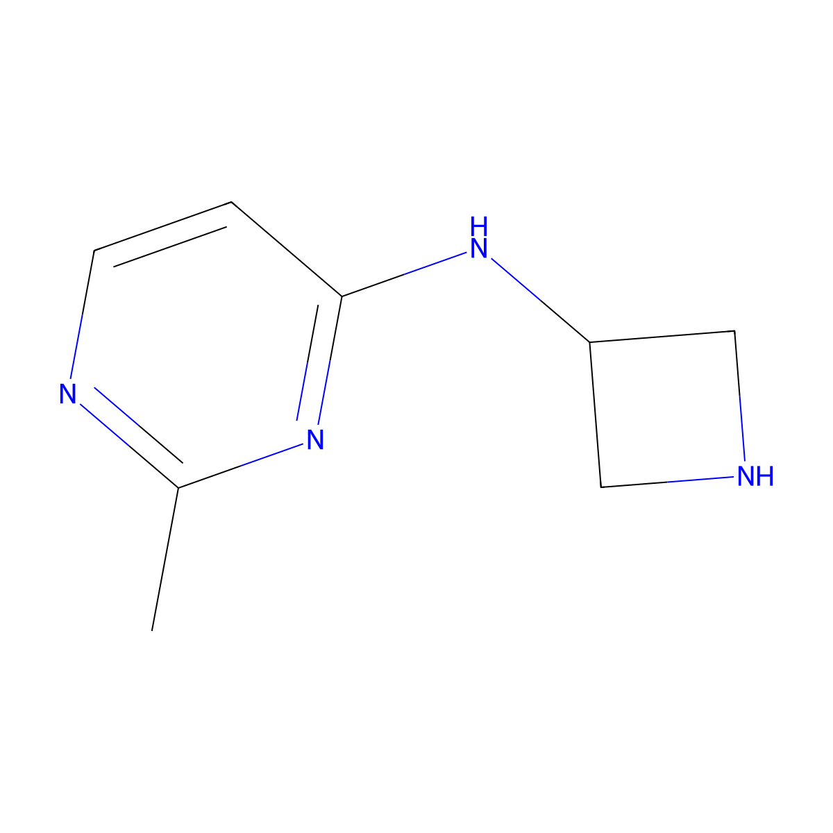 N-(azetidin-3-yl)-2-methylpyrimidin-4-amine molecular structure, CAS 1485463-70-4