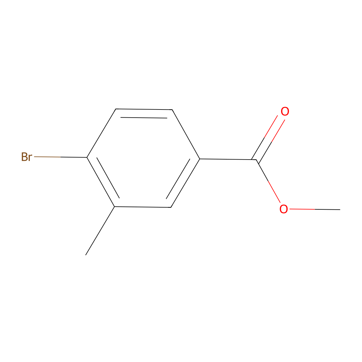 Methyl 4-bromo-3-methylbenzoate molecular structure, CAS 148547-19-7