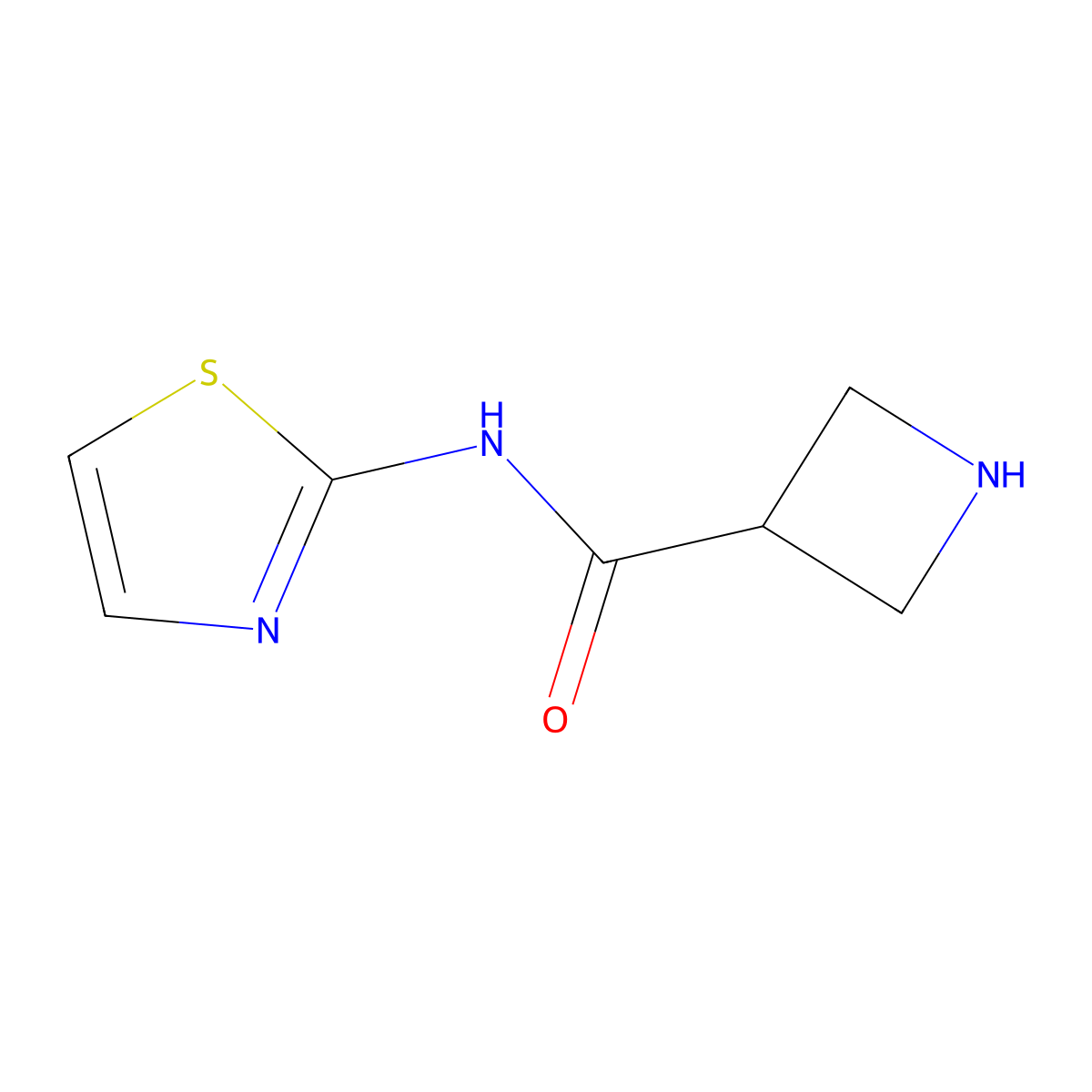 N-(1,3-thiazol-2-yl)azetidine-3-carboxamide molecular structure, CAS 1485475-71-5