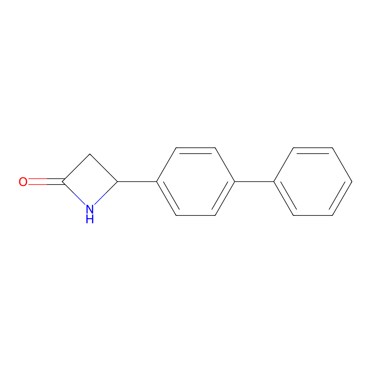 4-(4-Phenylphenyl)azetidin-2-one molecular structure, CAS 1485483-54-2