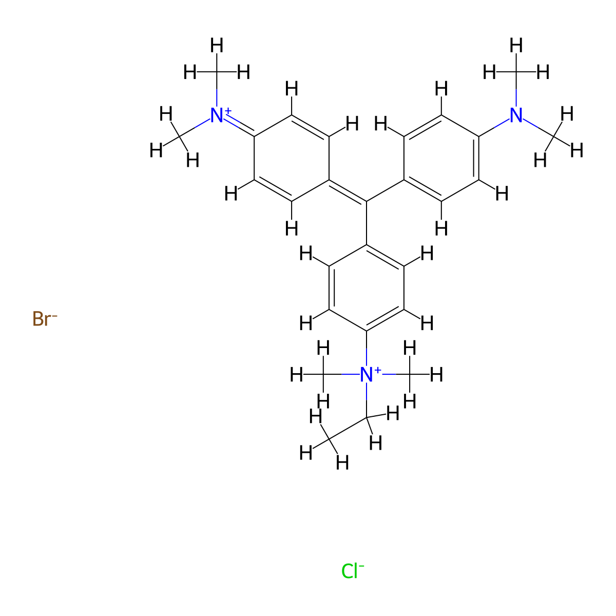 Ethyl Green molecular structure, CAS 14855-76-6