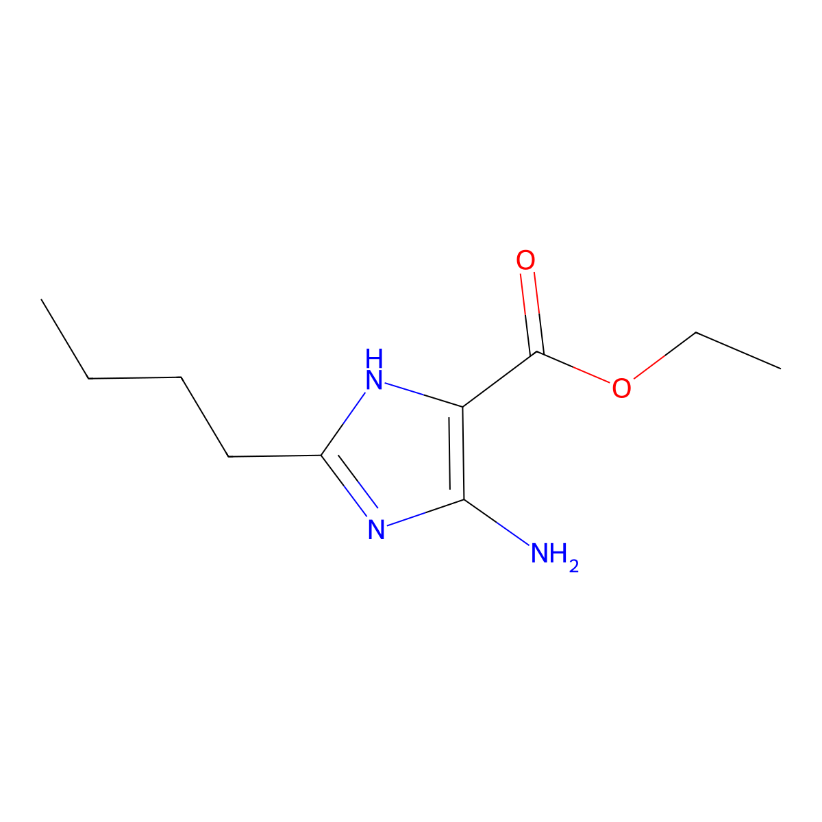 ethyl 4-amino-2-butyl-1H-imidazole-5-carboxylate molecular structure, CAS 148550-19-0