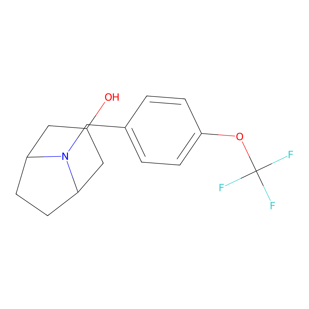 8-{[4-(Trifluoromethoxy)phenyl]methyl}-8-azabicyclo[3.2.1]octan-3-ol molecular structure, CAS 1485508-82-4