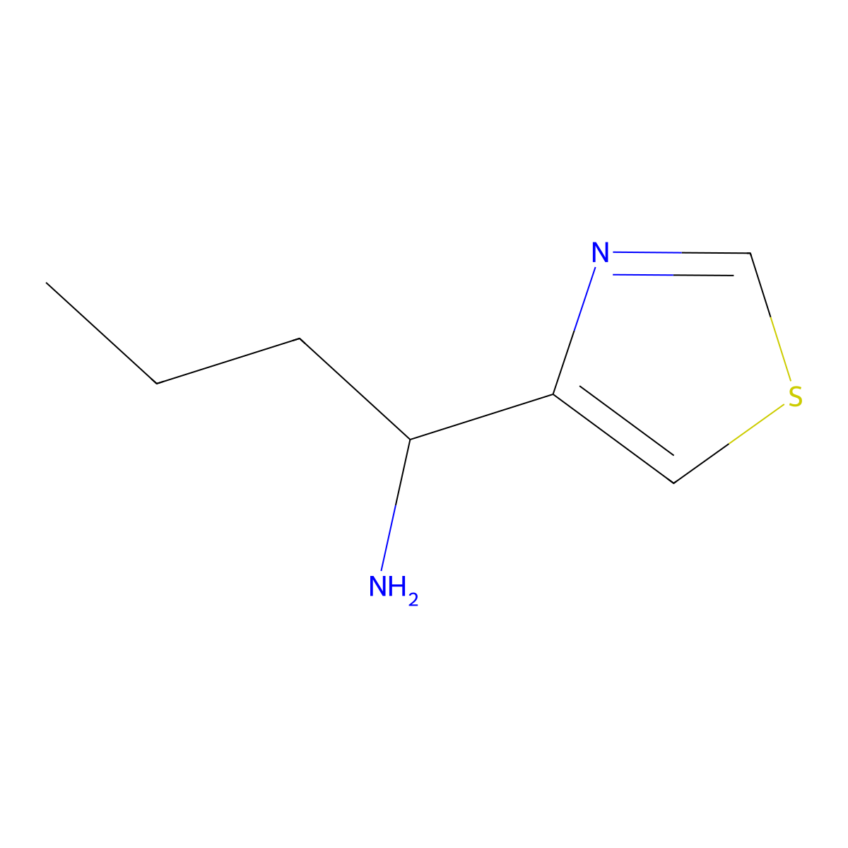1-(1,3-Thiazol-4-yl)butan-1-amine molecular structure, CAS 1485516-57-1