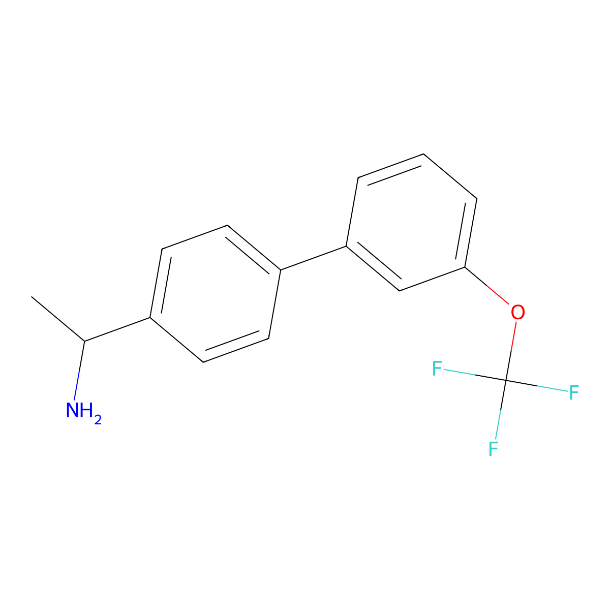 1-(3'-(Trifluoromethoxy)-[1,1'-biphenyl]-4-yl)ethanamine molecular structure, CAS 1485520-23-7