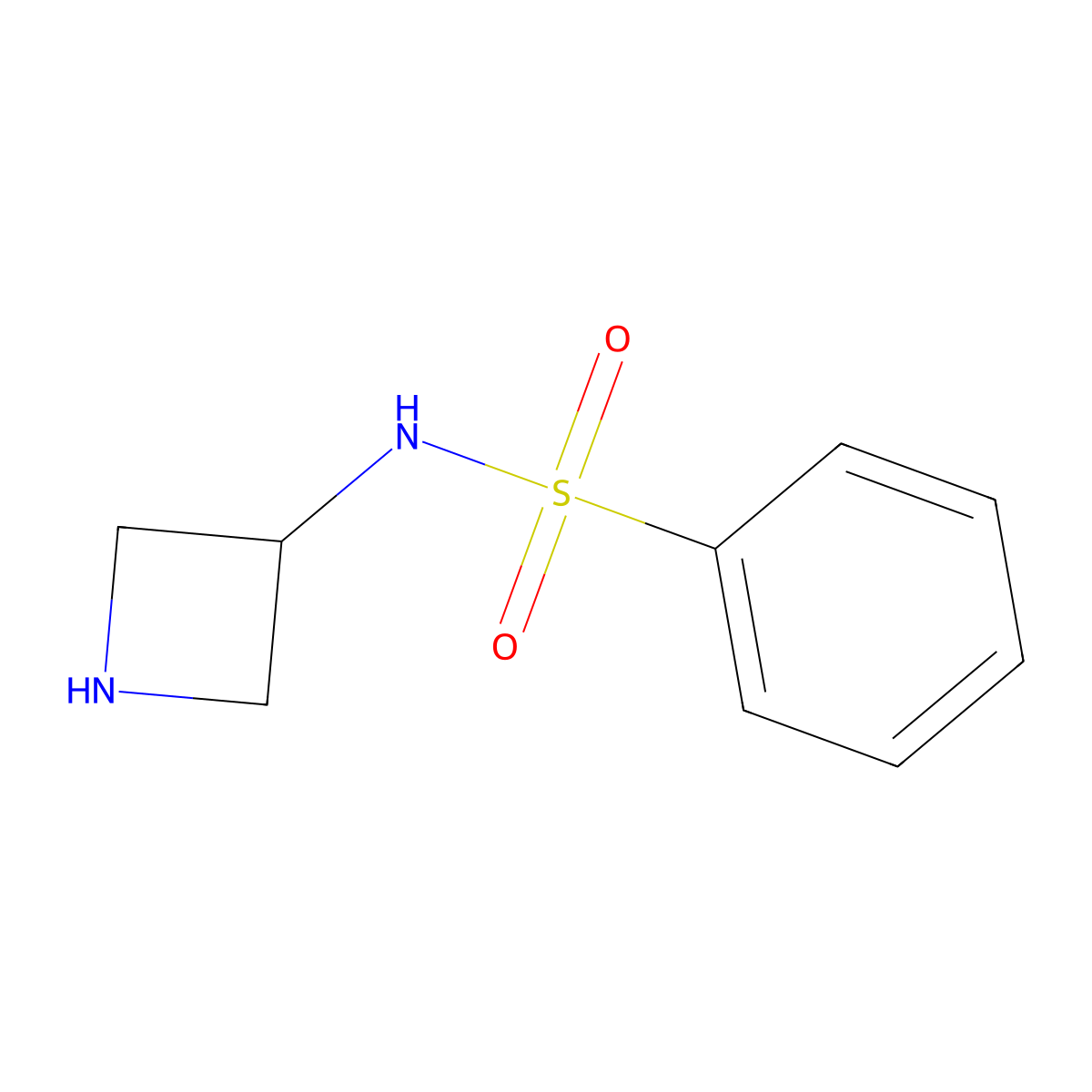 N-(azetidin-3-yl)benzenesulfonamide molecular structure, CAS 1485549-27-6