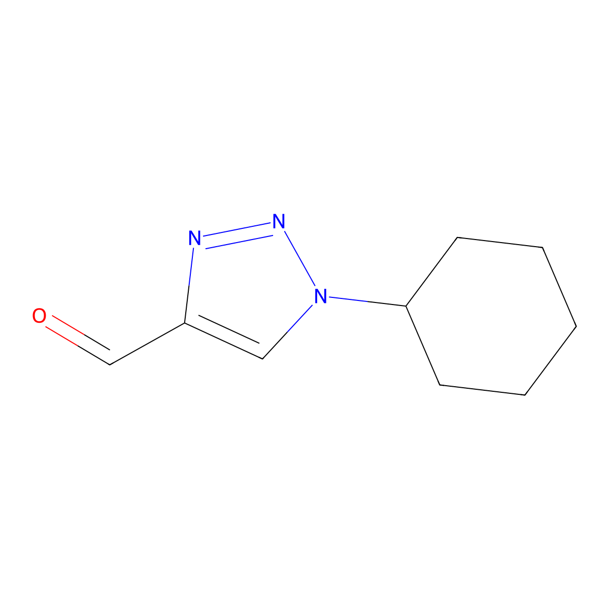 1-cyclohexyl-1H-1,2,3-triazole-4-carbaldehyde molecular structure, CAS 1485565-50-1