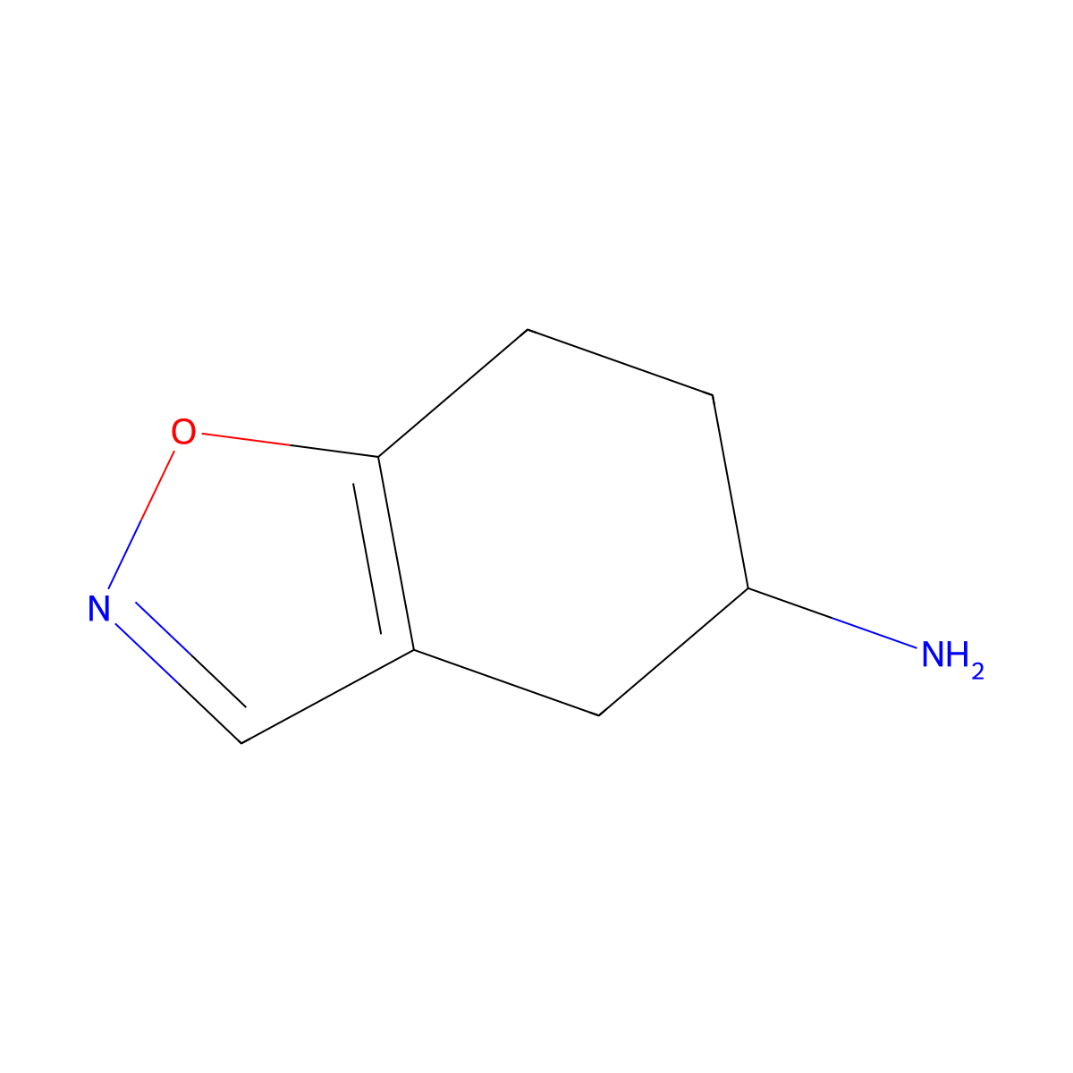 4,5,6,7-Tetrahydro-1,2-benzoxazol-5-amine molecular structure, CAS 1485571-57-0