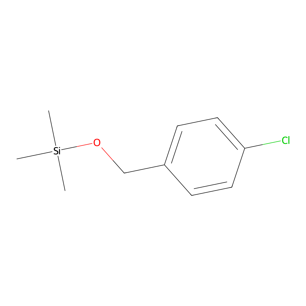 Silane, [(4-chlorophenyl)methoxy]trimethyl- molecular structure, CAS 14856-74-7