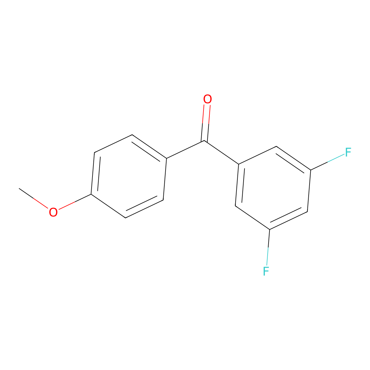 3,5-Difluoro-4'-methoxybenzophenone molecular structure, CAS 148560-86-5