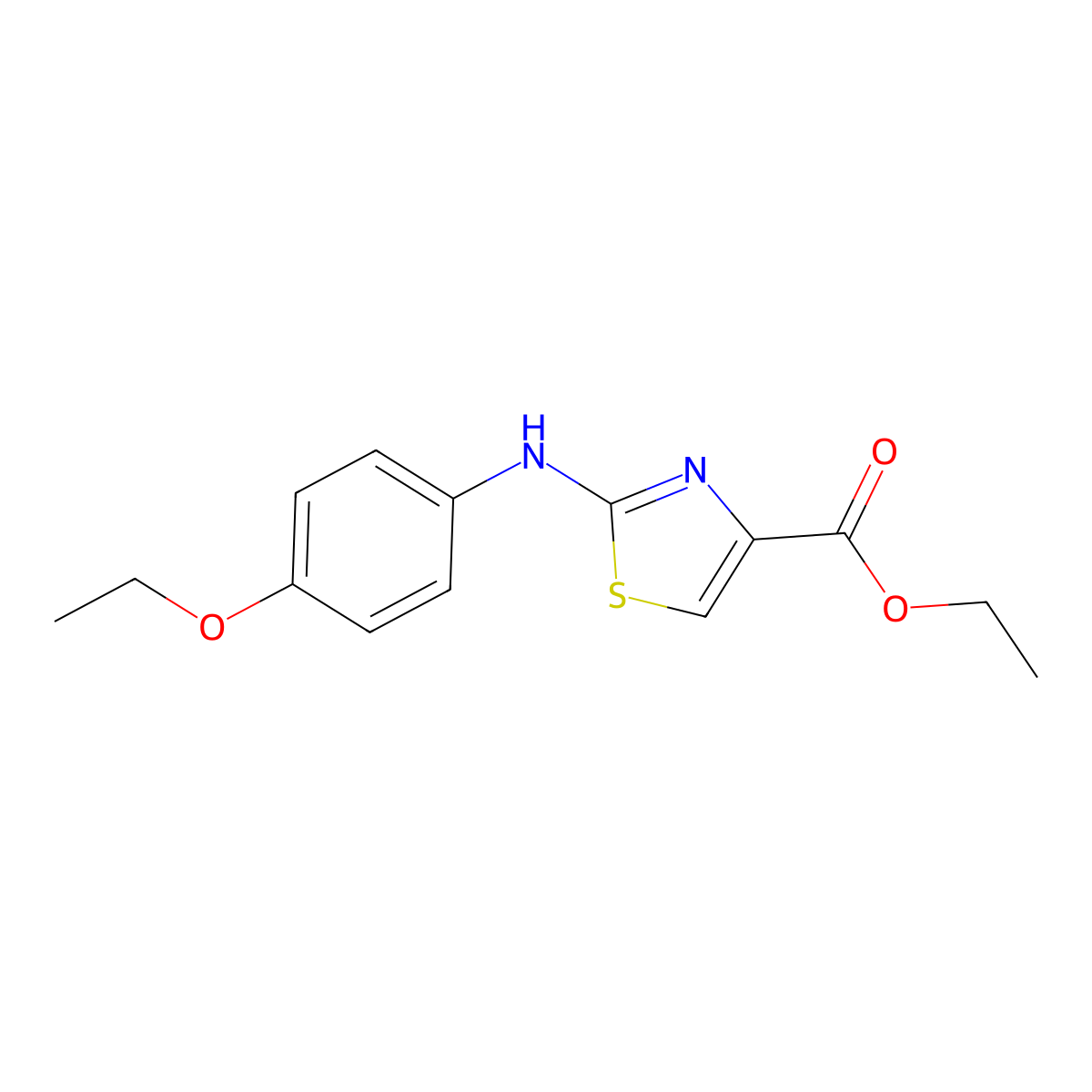 Ethyl 4-((4-ethoxyphenyl)amino)-3,5-thiazolecarboxylate molecular structure, CAS 1485600-48-3