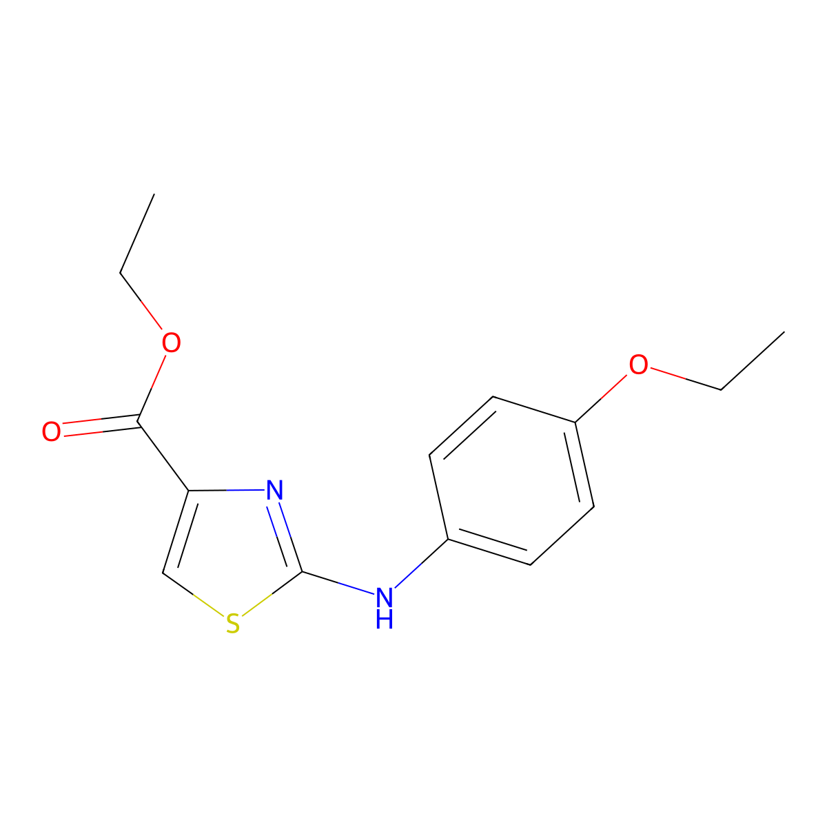 Ethyl 4-((4-ethoxyphenyl)amino)-3,5-thiazolecarboxylate molecular structure, CAS 1485600-48-3