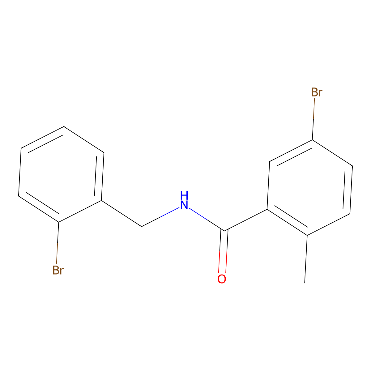 5-bromo-N-[(2-bromophenyl)methyl]-2-methylbenzamide molecular structure, CAS 1485609-68-4