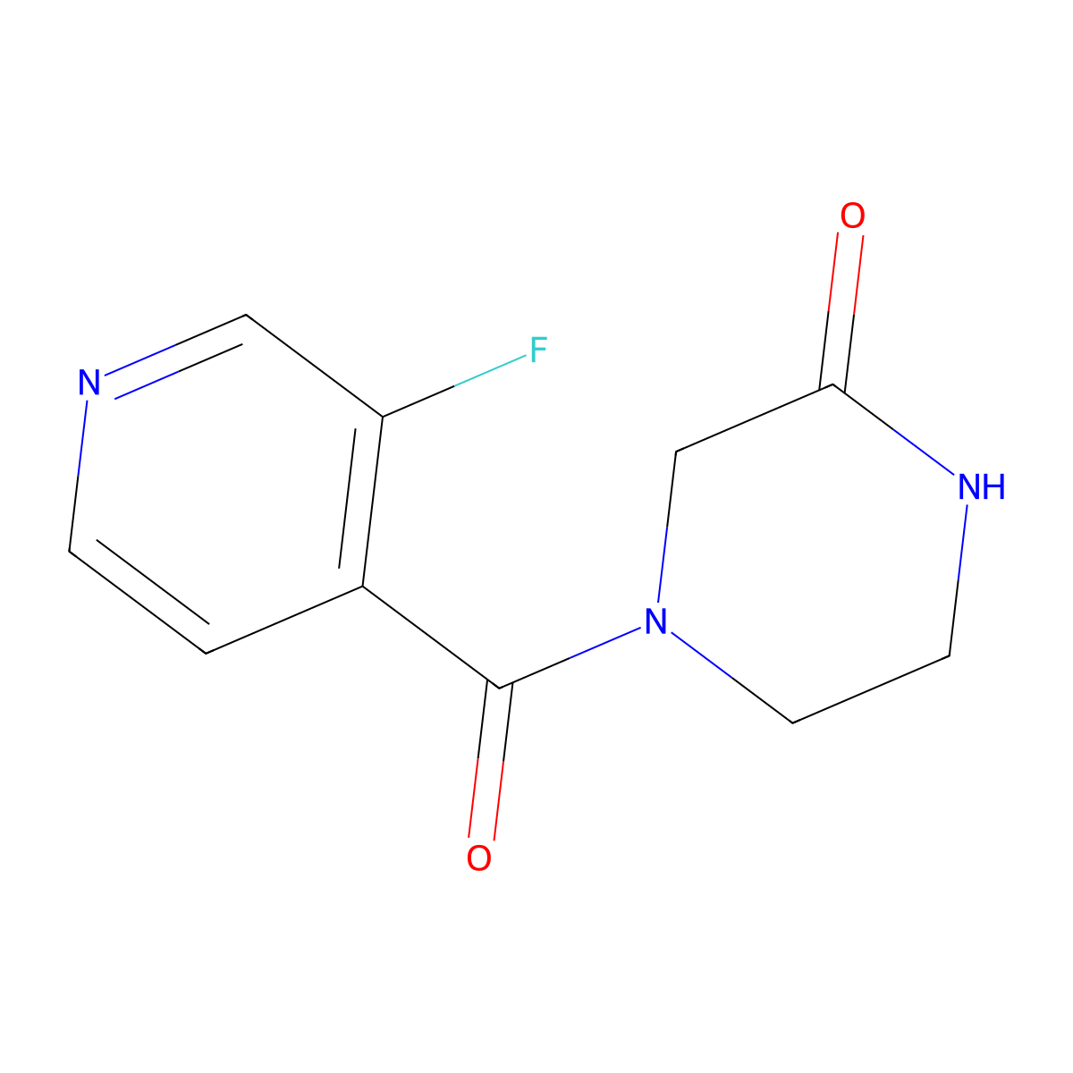 4-(3-Fluoropyridine-4-carbonyl)piperazin-2-one molecular structure, CAS 1485611-41-3