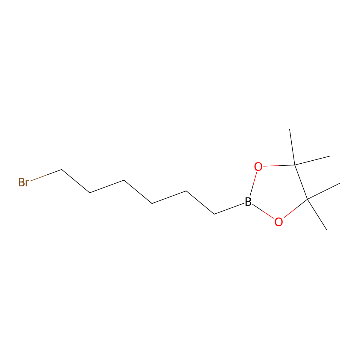 2-(6-Bromohexyl)-4,4,5,5-tetramethyl-1,3,2-dioxaborolane molecular structure, CAS 148562-18-9