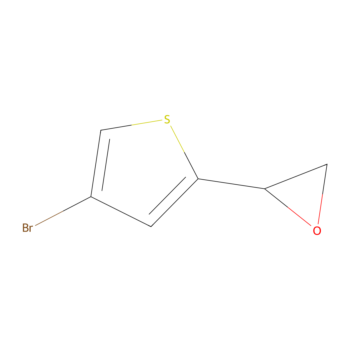 2-(4-Bromothiophen-2-yl)oxirane molecular structure, CAS 1485632-69-6