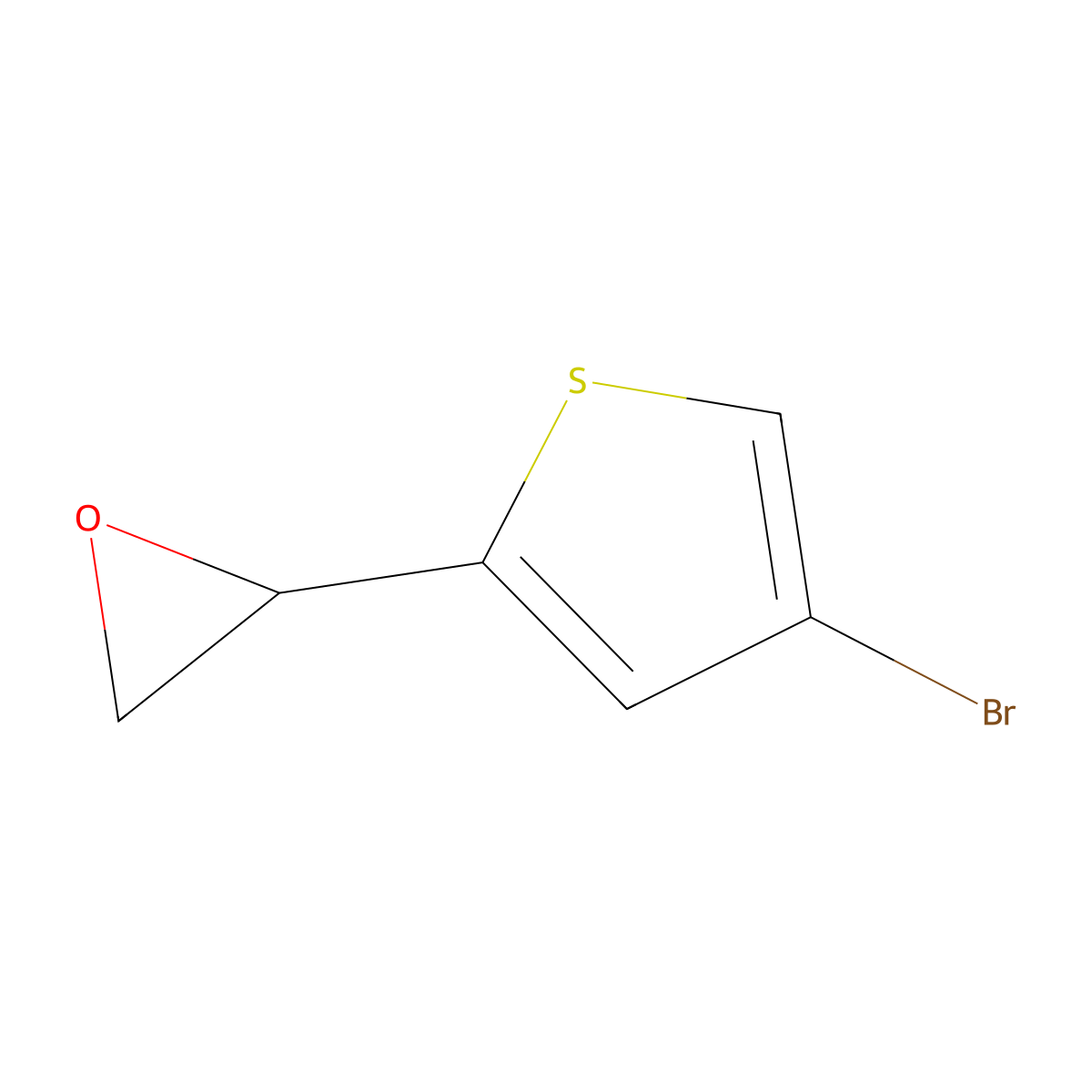 2-(4-Bromothiophen-2-yl)oxirane molecular structure, CAS 1485632-69-6