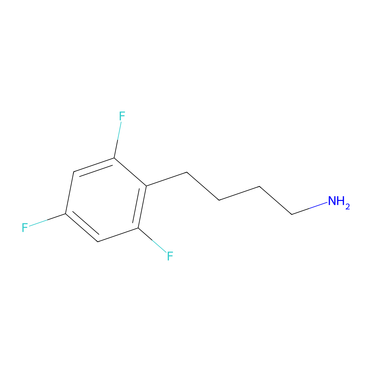 4-(2,4,6-Trifluorophenyl)butan-1-amine molecular structure, CAS 1485635-92-4