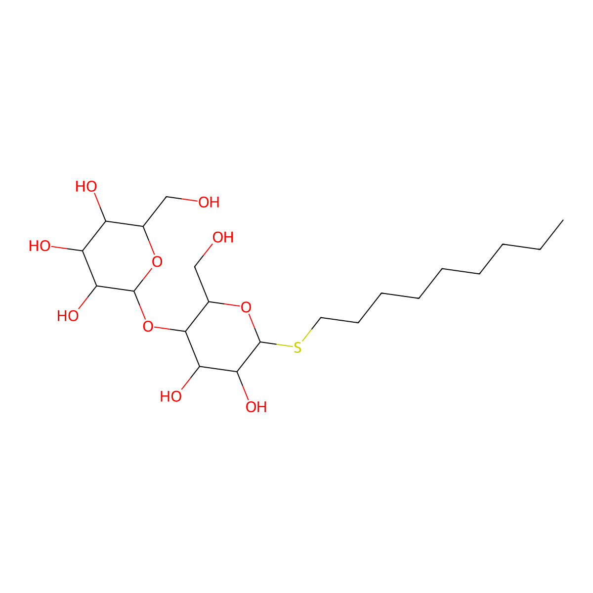 Nonyl-|A-D-1-thiomaltoside molecular structure, CAS 148565-55-3