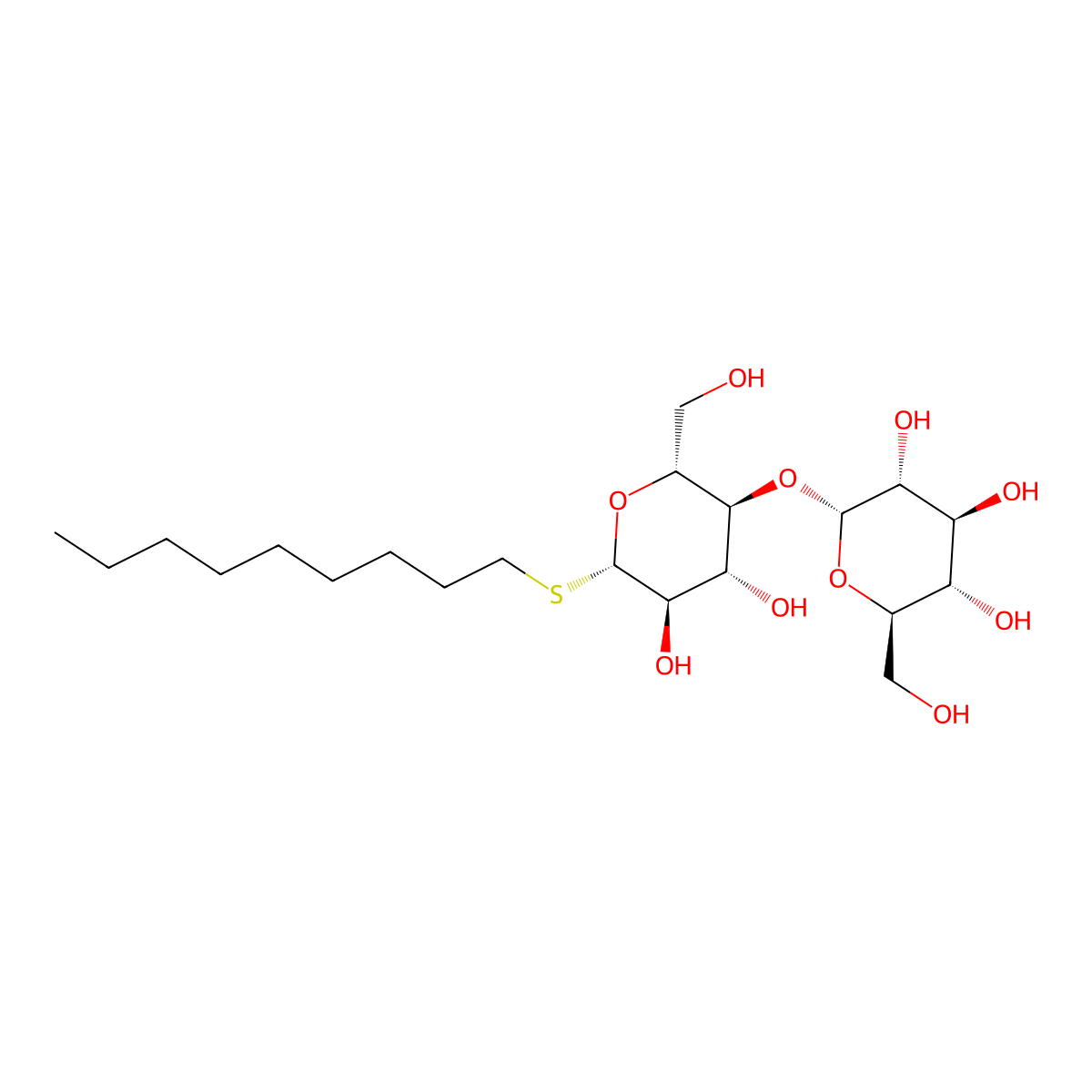 Nonyl-|A-D-1-thiomaltoside molecular structure, CAS 148565-55-3