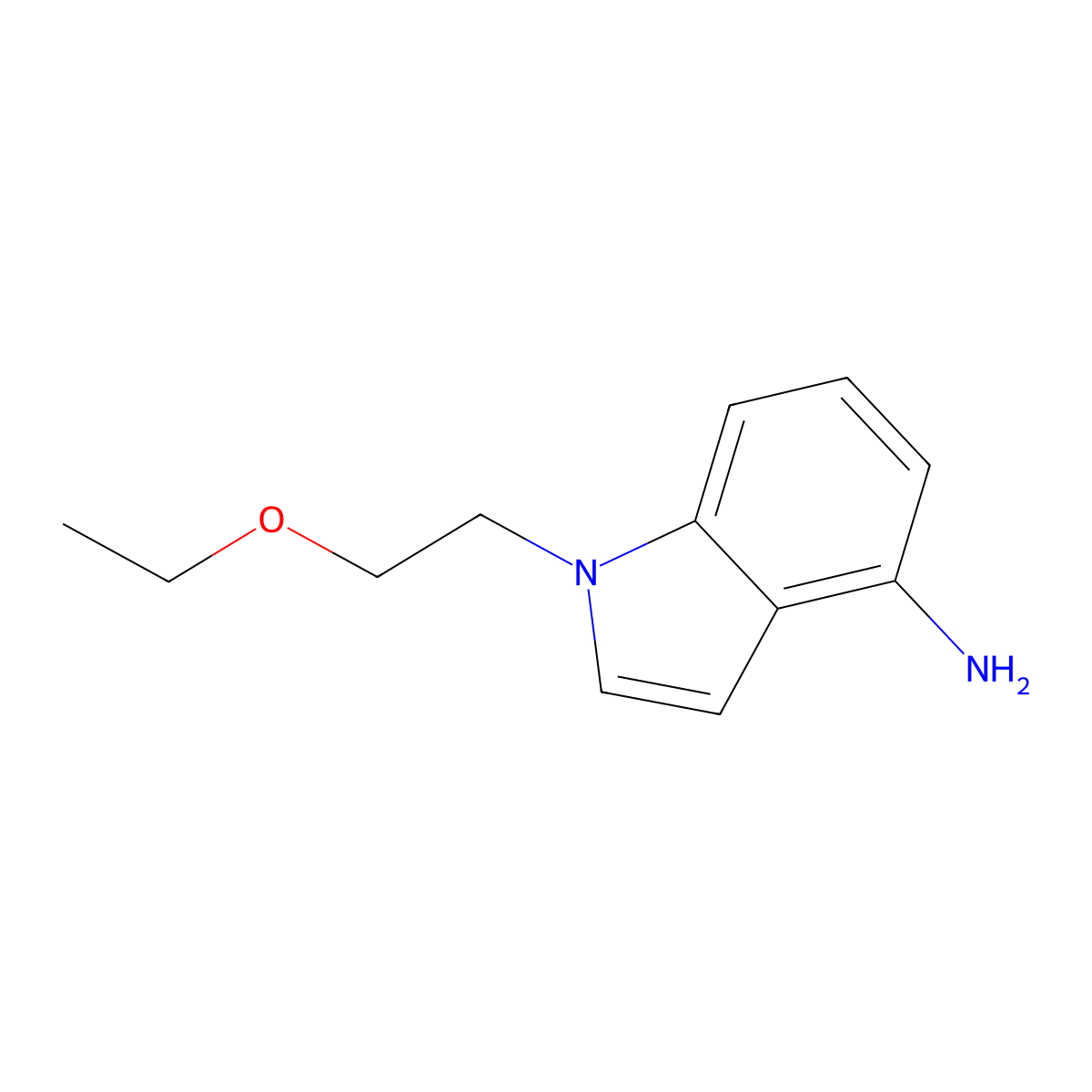 1-(2-Ethoxyethyl)-1h-indol-4-amine molecular structure, CAS 1485657-11-1