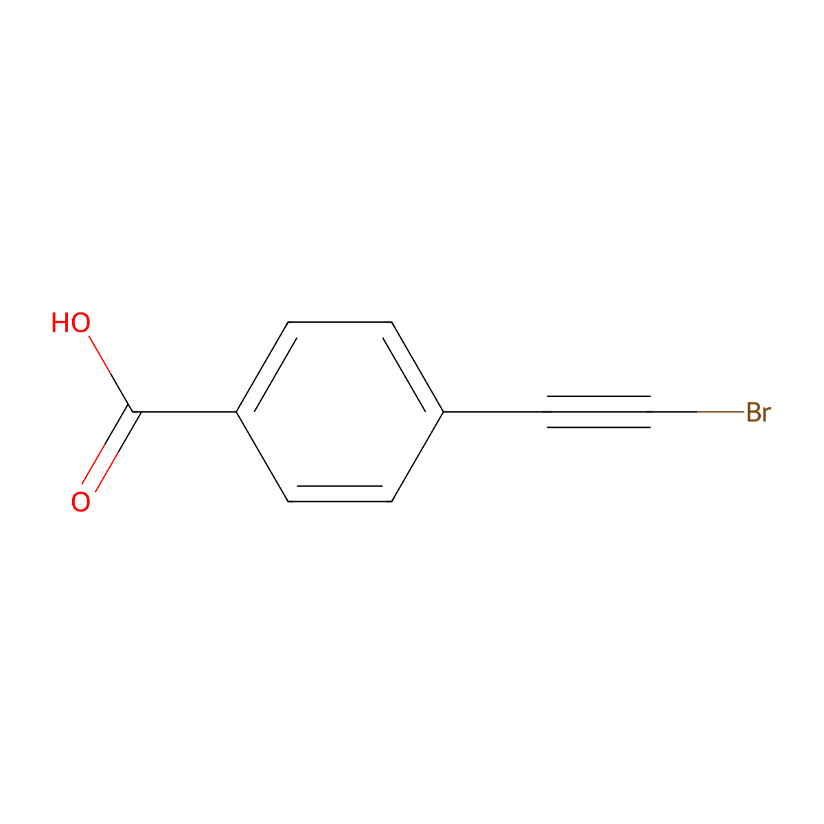 4-(2-Bromoethynyl)benzoic acid molecular structure, CAS 1485684-77-2