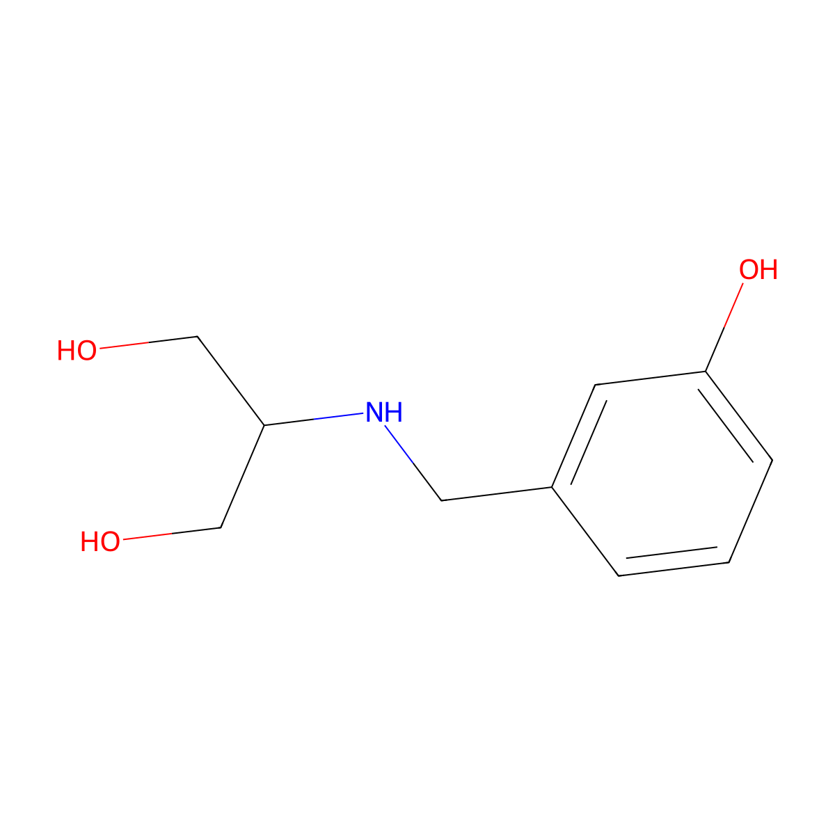 2-{[(3-Hydroxyphenyl)methyl]amino}propane-1,3-diol molecular structure, CAS 1485699-65-7
