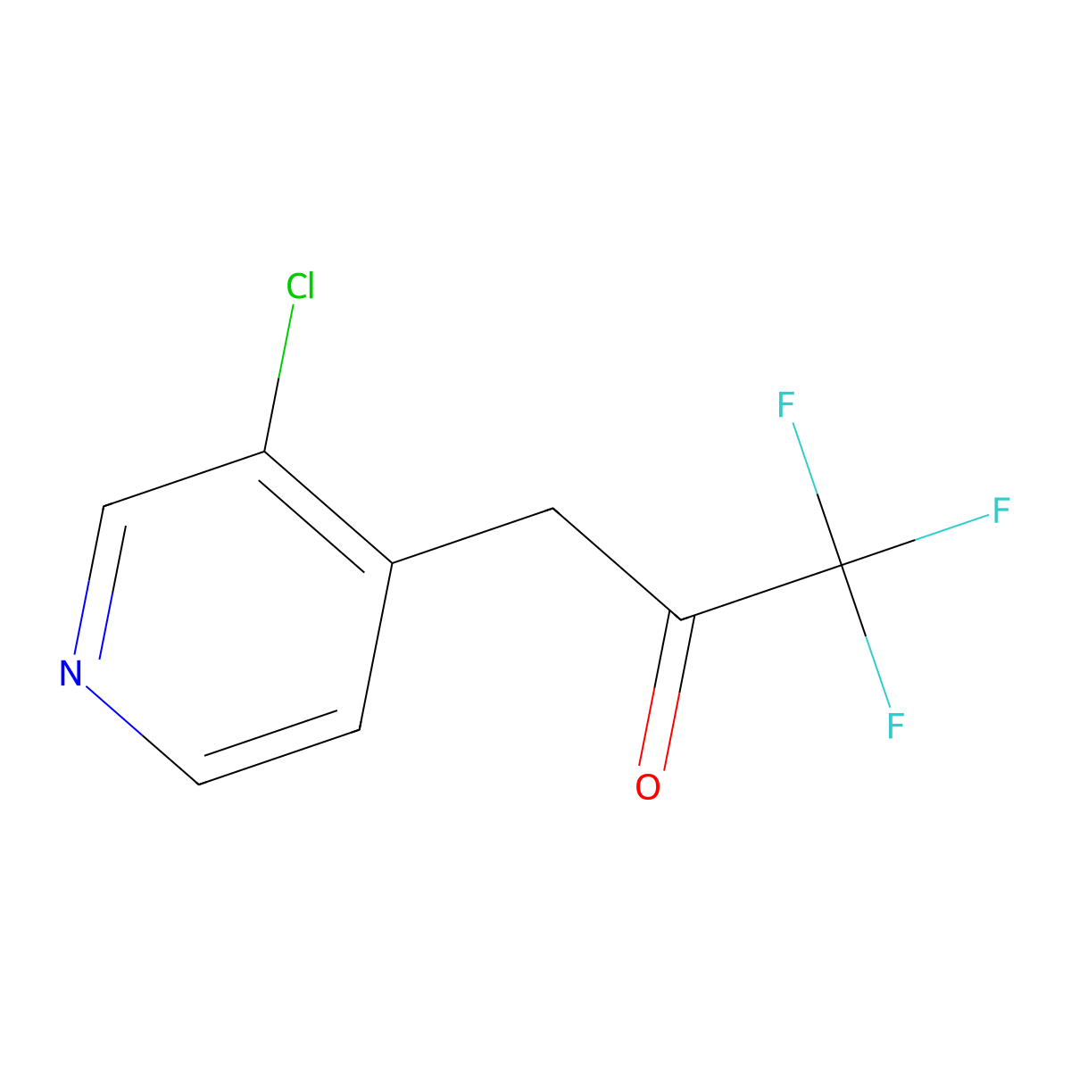 3-(3-Chloropyridin-4-yl)-1,1,1-trifluoropropan-2-one molecular structure, CAS 1485704-19-5