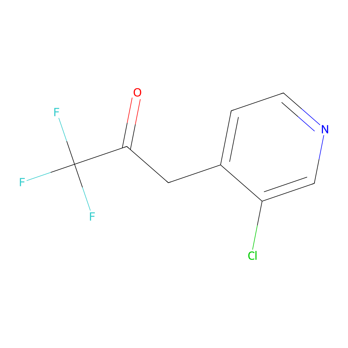 3-(3-Chloropyridin-4-yl)-1,1,1-trifluoropropan-2-one molecular structure, CAS 1485704-19-5