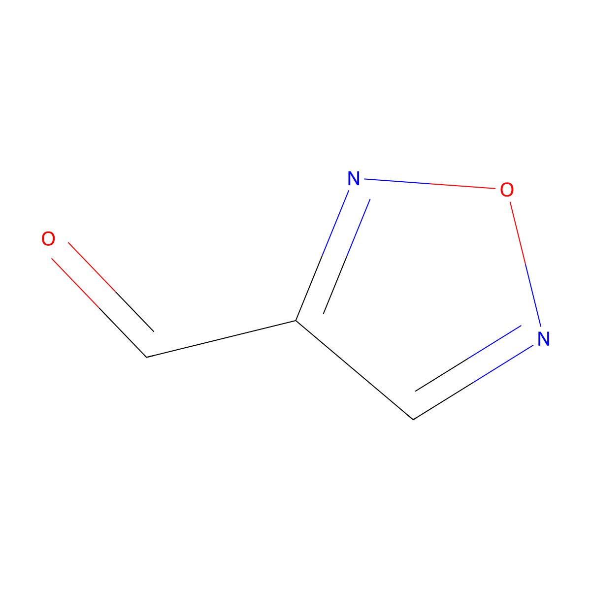 1,2,5-Oxadiazole-3-carbaldehyde molecular structure, CAS 1485710-88-0