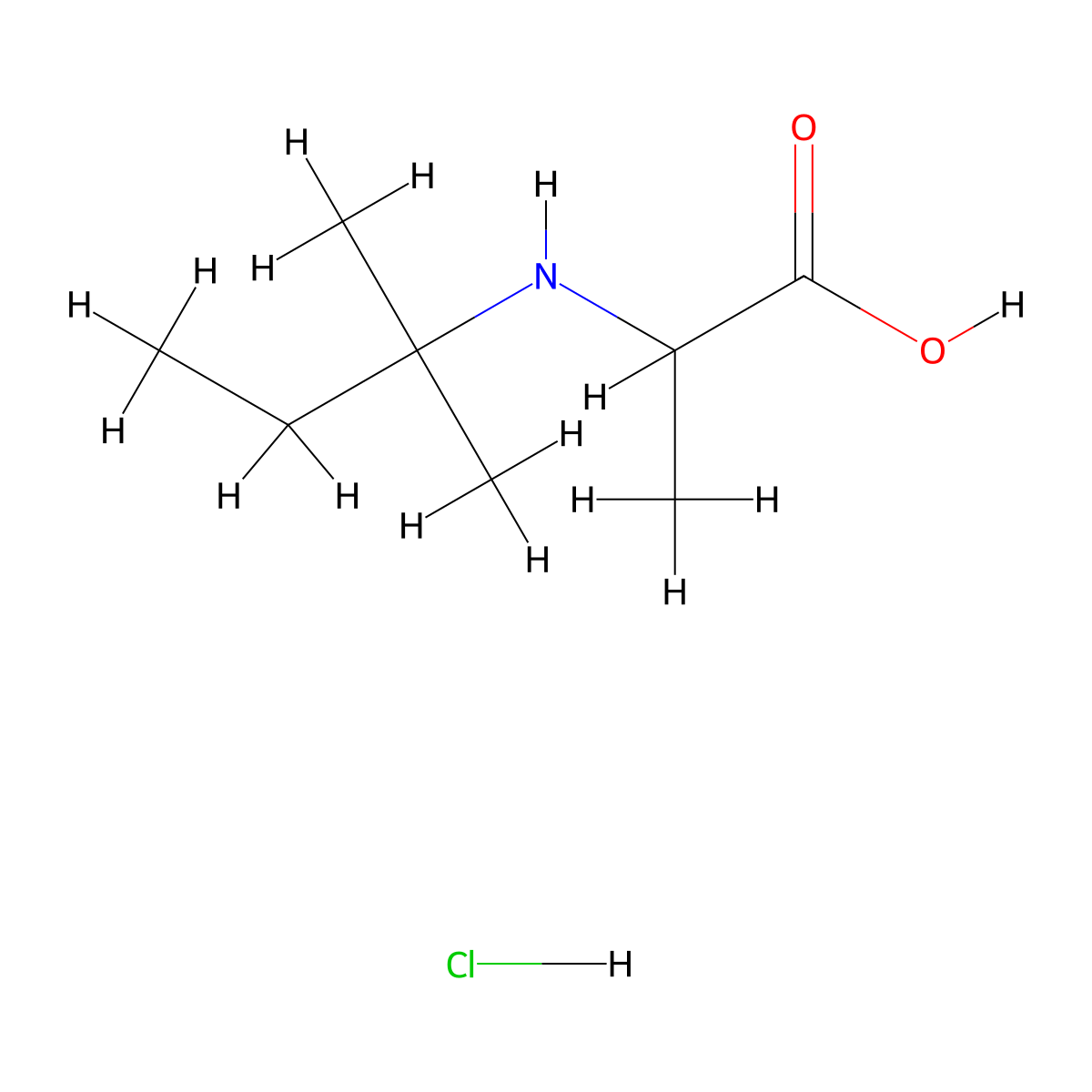 2-[(2-Methylbutan-2-yl)amino]propanoic acid hydrochloride molecular structure, CAS 1485713-07-2