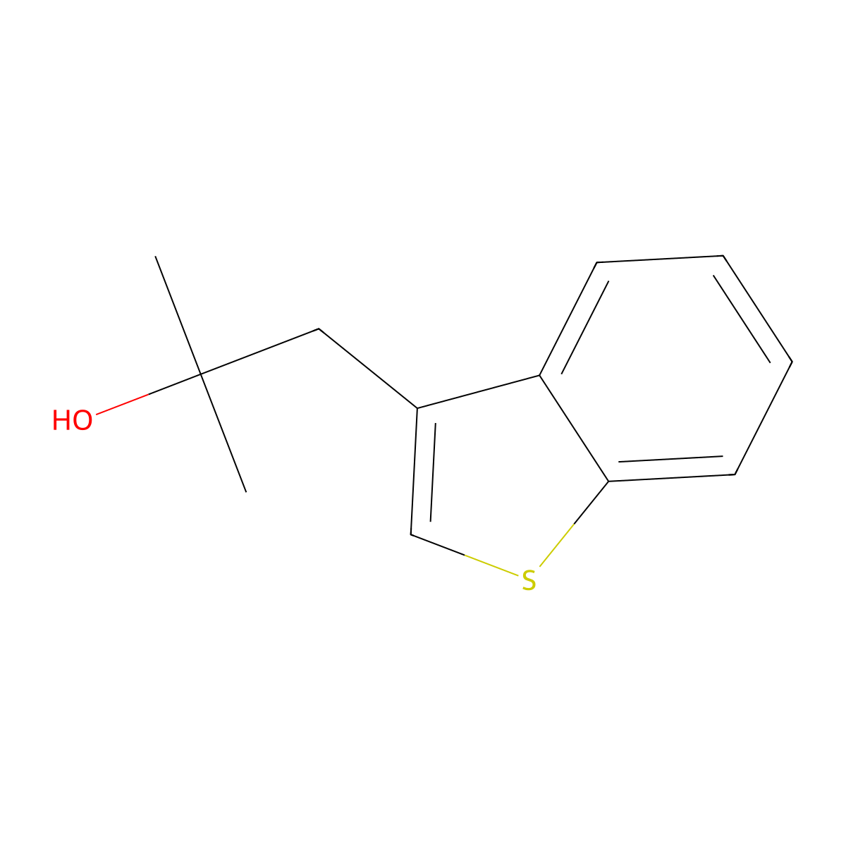 1-(Benzo[b]thiophen-3-yl)-2-methylpropan-2-ol molecular structure, CAS 1485713-52-7