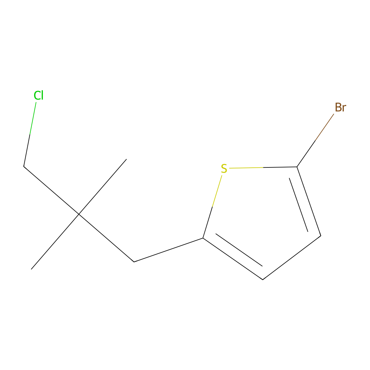 2-Bromo-5-(3-chloro-2,2-dimethylpropyl)thiophene molecular structure, CAS 1485715-71-6