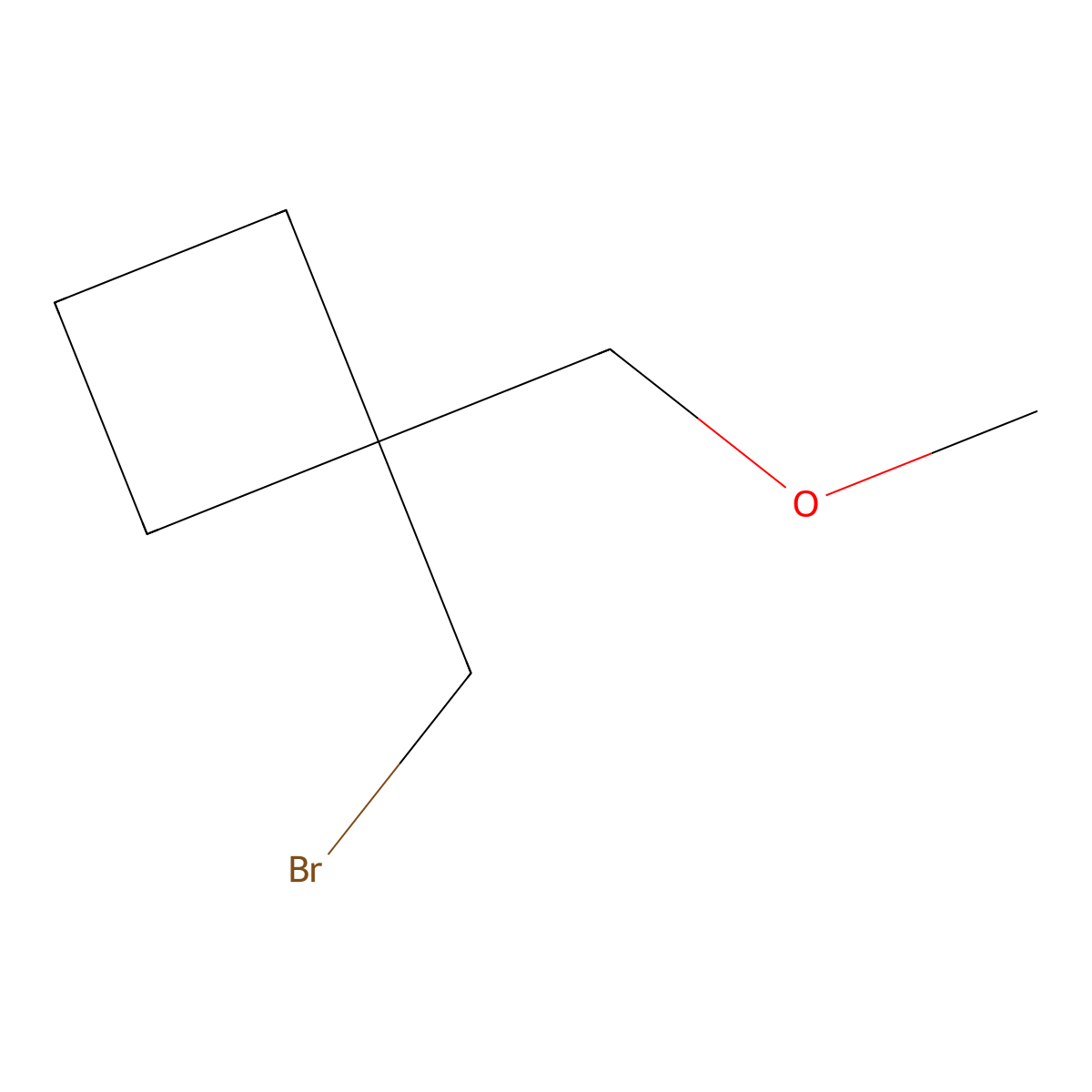 1-(Bromomethyl)-1-(methoxymethyl)cyclobutane molecular structure, CAS 1485720-88-4
