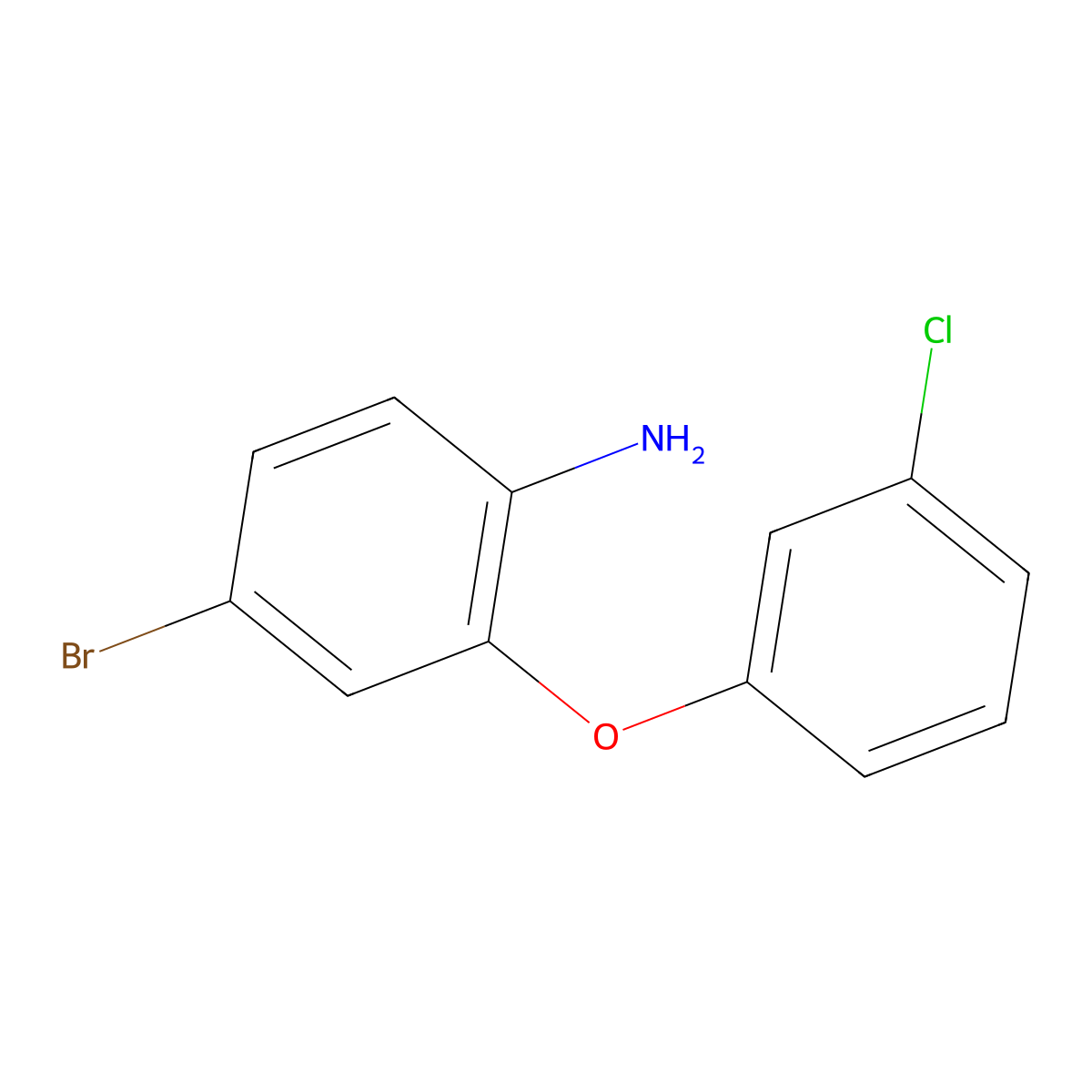 4-Bromo-2-(3-chlorophenoxy)-phenylamine molecular structure, CAS 1485735-15-6