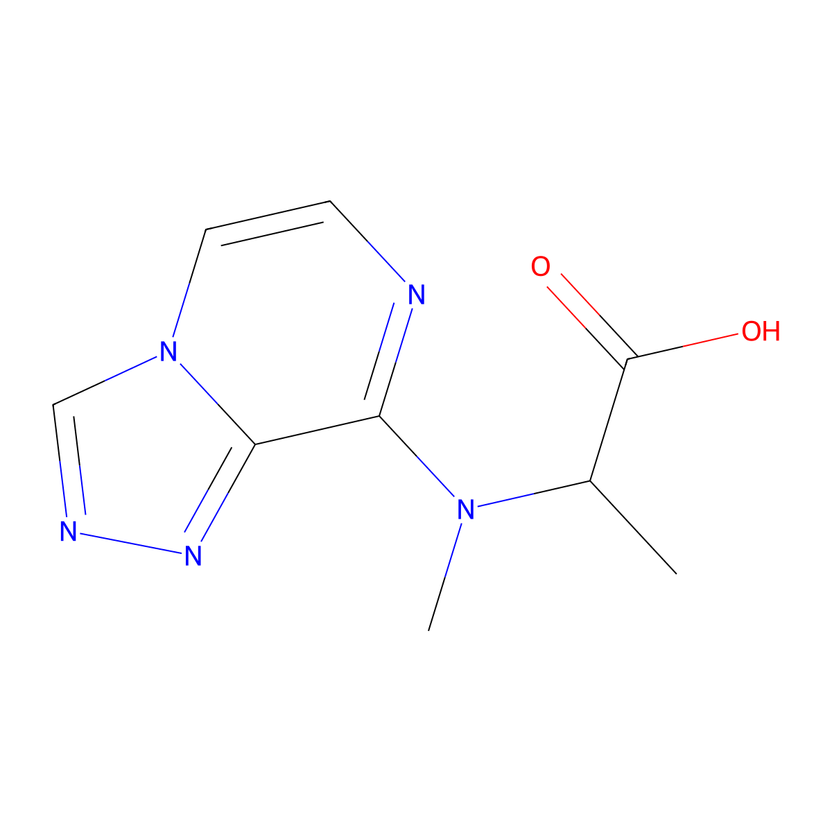2-[Methyl({[1,2,4]triazolo[4,3-a]pyrazin-8-yl})amino]propanoic acid molecular structure, CAS 1485736-90-0