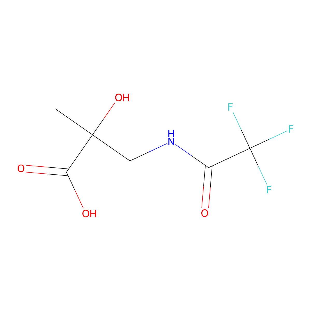 2-Hydroxy-2-methyl-3-(2,2,2-trifluoroacetamido)propanoic acid molecular structure, CAS 1485747-91-8
