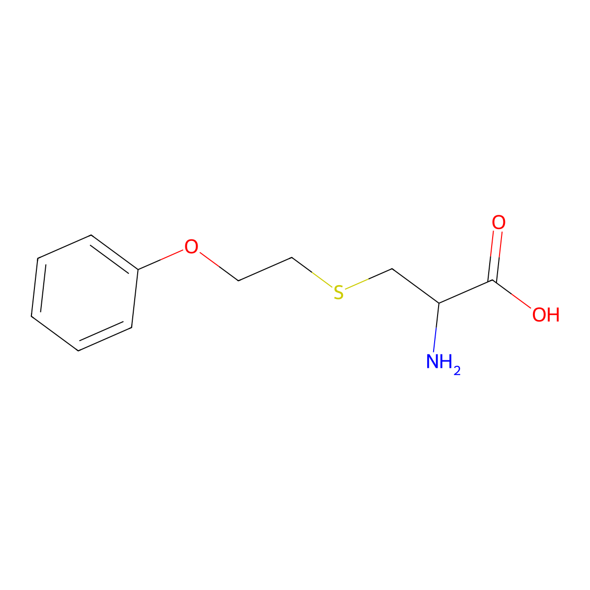2-Amino-3-[(2-phenoxyethyl)sulfanyl]propanoic acid molecular structure, CAS 1485758-42-6