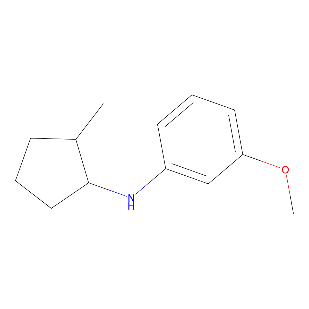 3-methoxy-N-(2-methylcyclopentyl)aniline molecular structure, CAS 1485759-10-1