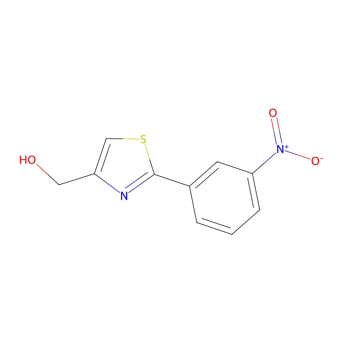 [2-(3-Nitrophenyl)-1,3-thiazol-4-yl]methanol molecular structure, CAS 1485767-43-8