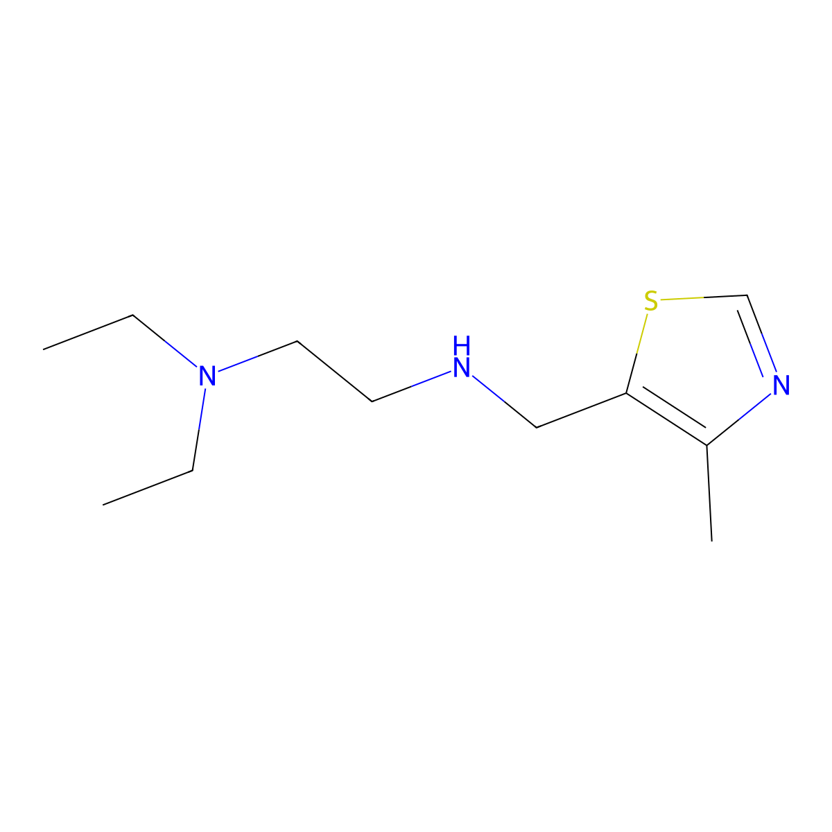 [2-(Diethylamino)ethyl][(4-methyl-1,3-thiazol-5-yl)methyl]amine molecular structure, CAS 1485780-97-9