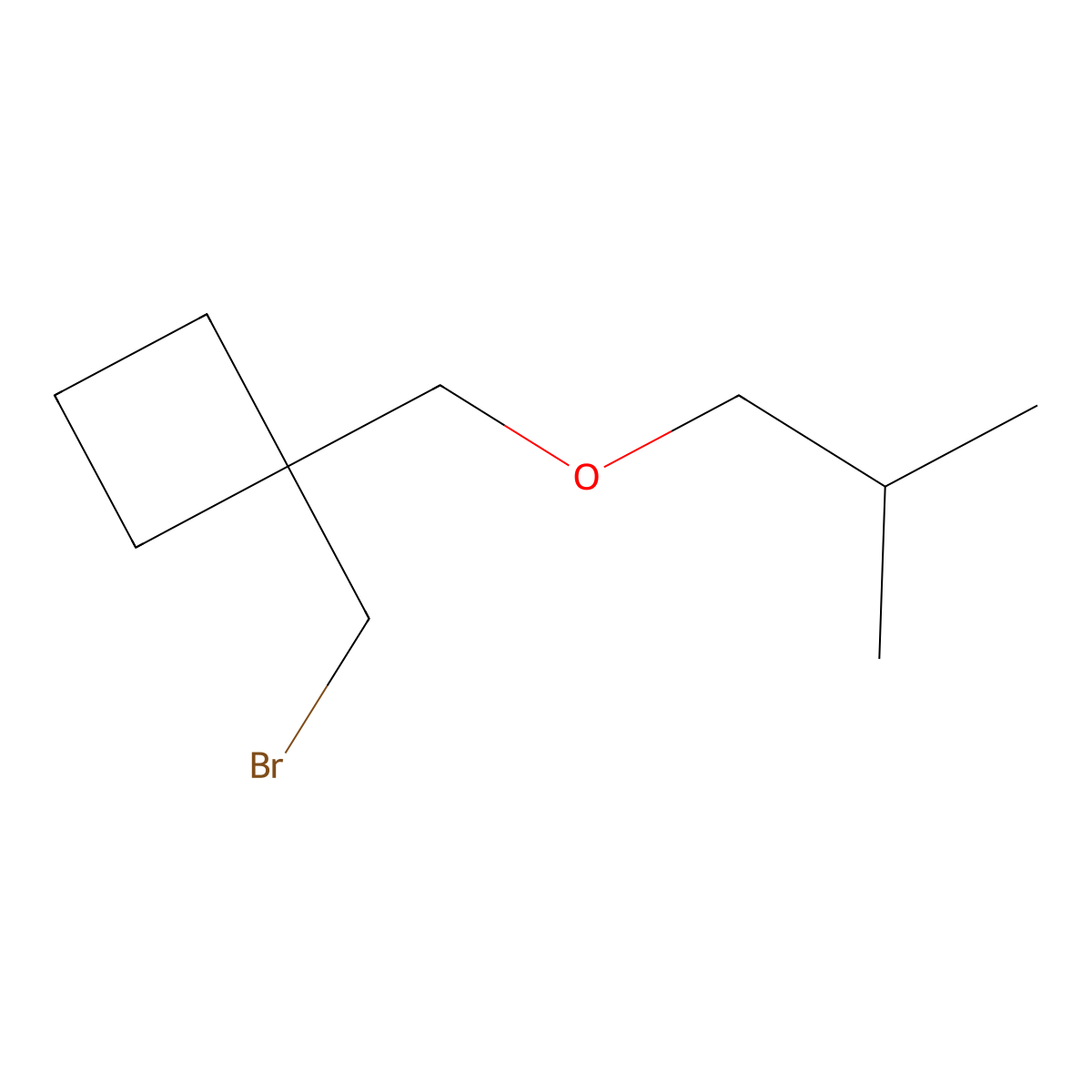 1-(Bromomethyl)-1-(isobutoxymethyl)cyclobutane molecular structure, CAS 1485789-31-8