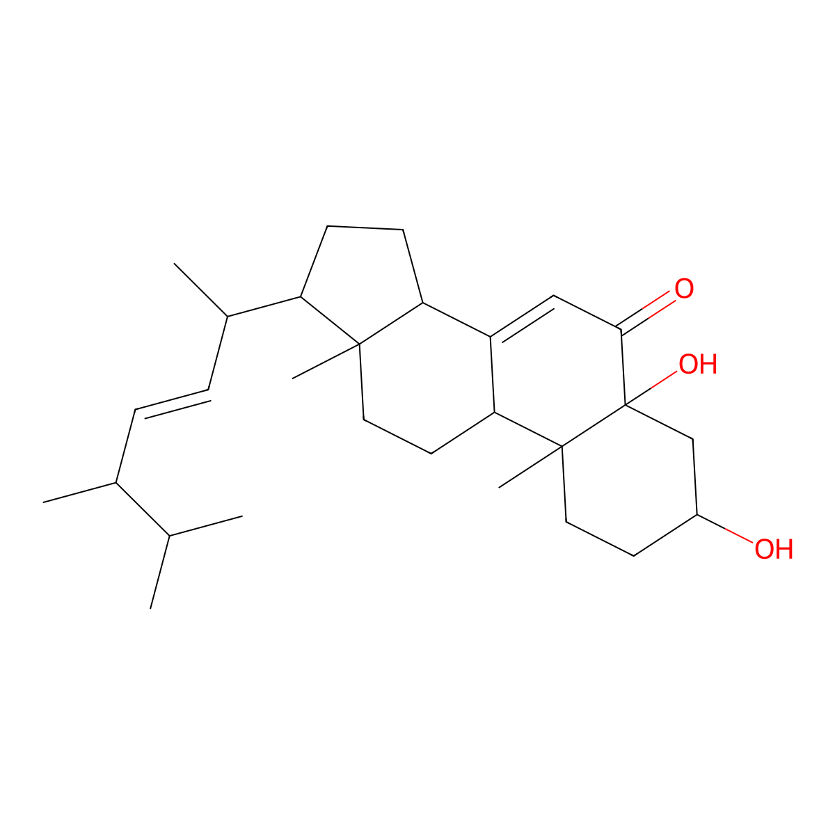 6-Dehydrocerevisterol molecular structure, CAS 14858-07-2