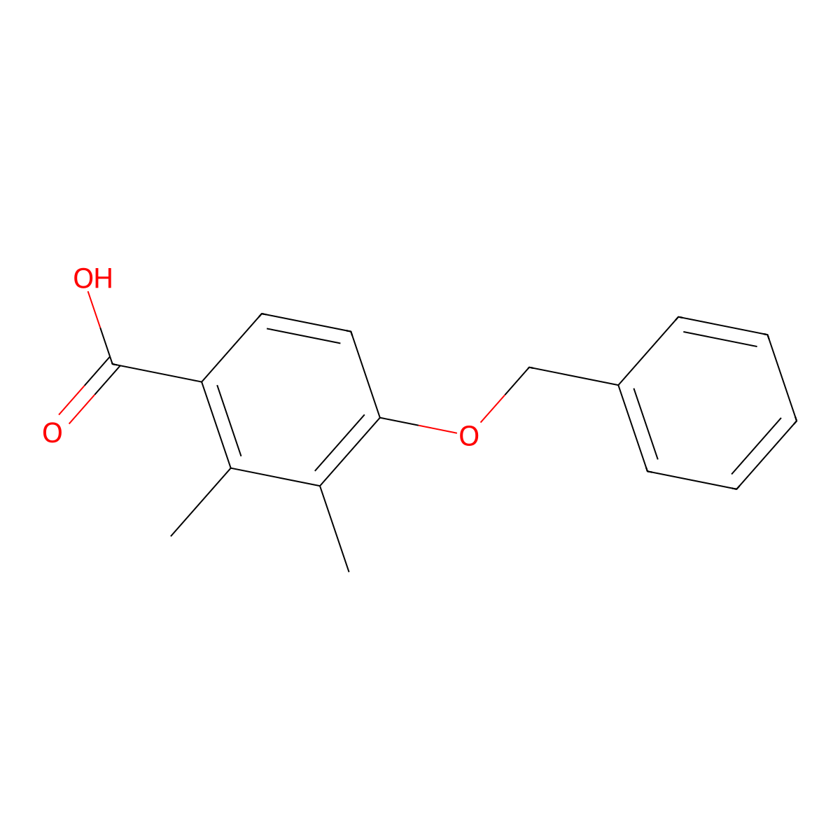 2,3-Dimethyl-4-(phenylmethoxy)benzoic acid molecular structure, CAS 148581-24-2