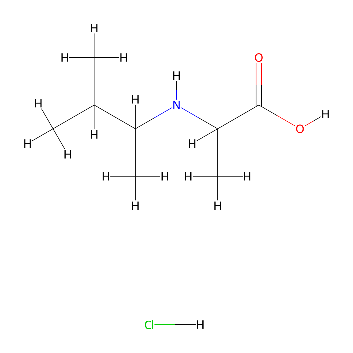 2-[(3-Methylbutan-2-yl)amino]propanoic acid hydrochloride molecular structure, CAS 1485818-06-1
