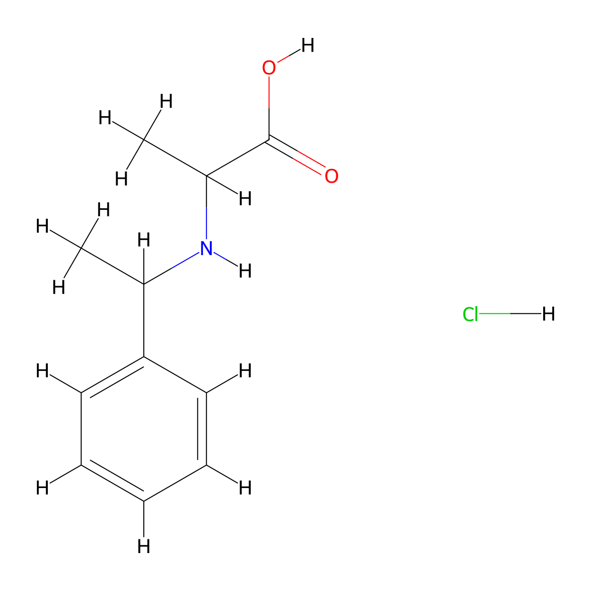 2-[(1-Phenylethyl)amino]propanoic acid hydrochloride molecular structure, CAS 1485818-08-3