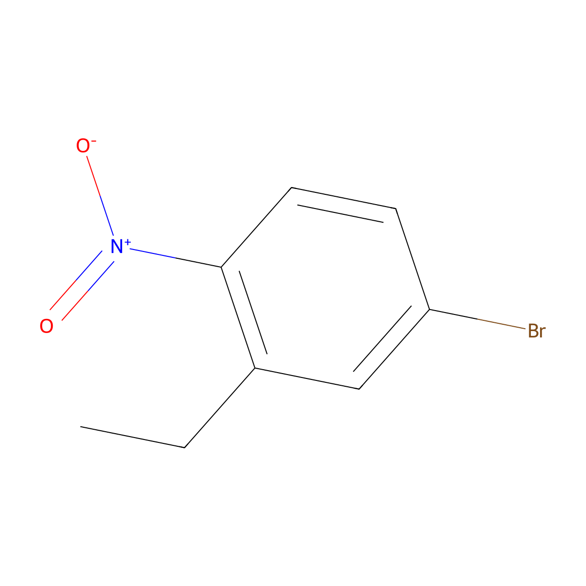 4-Bromo-2-ethyl-1-nitrobenzene molecular structure, CAS 148582-37-0