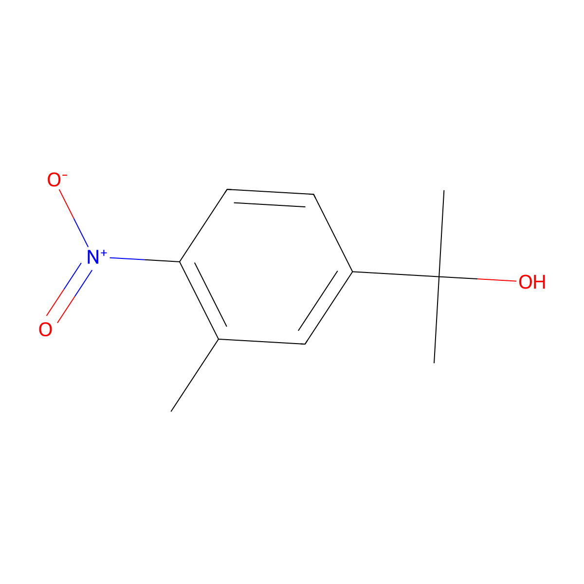 2-(3-Methyl-4-nitrophenyl)propan-2-ol molecular structure, CAS 148582-40-5