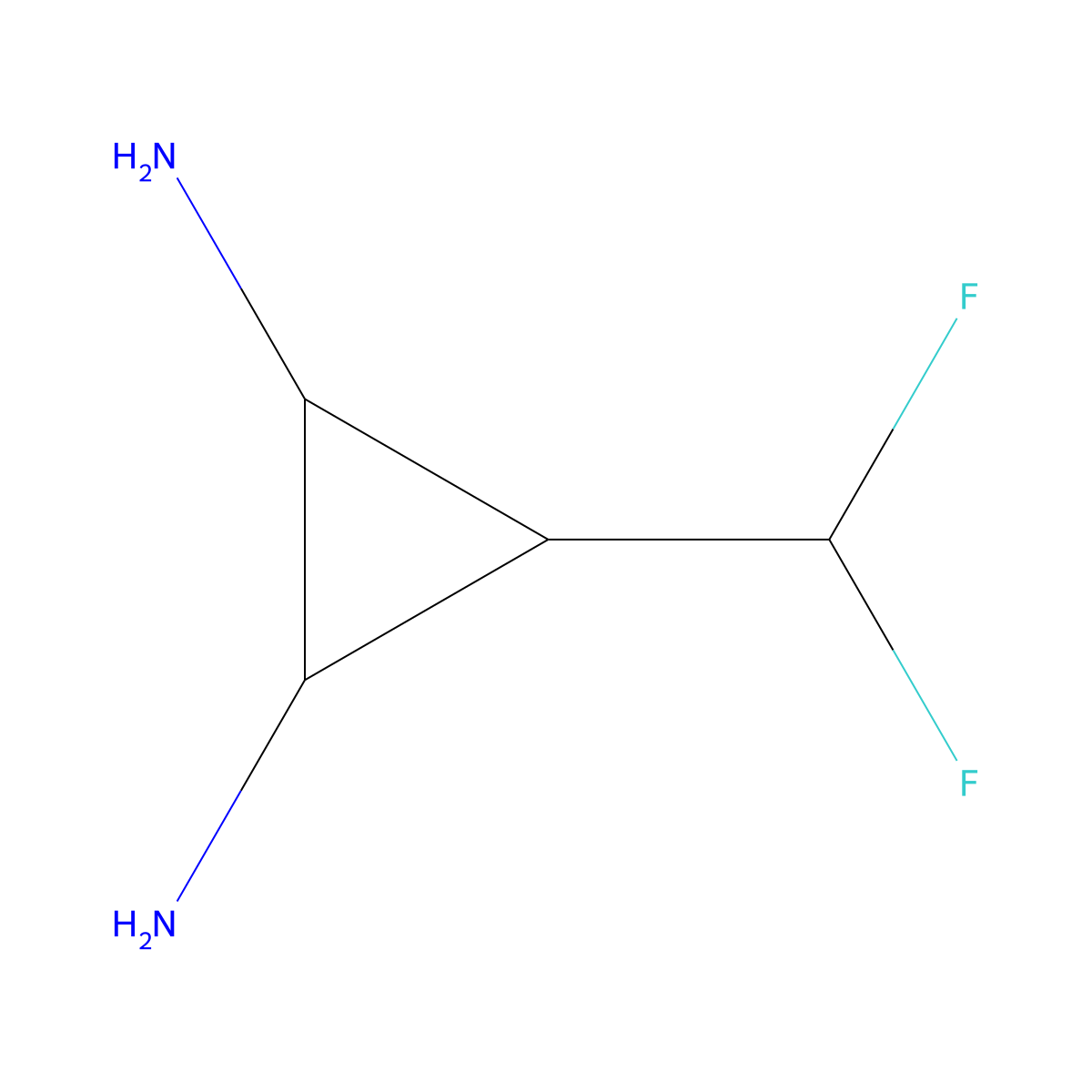 3-(Difluoromethyl)cyclopropane-1,2-diamine molecular structure, CAS 1485826-72-9