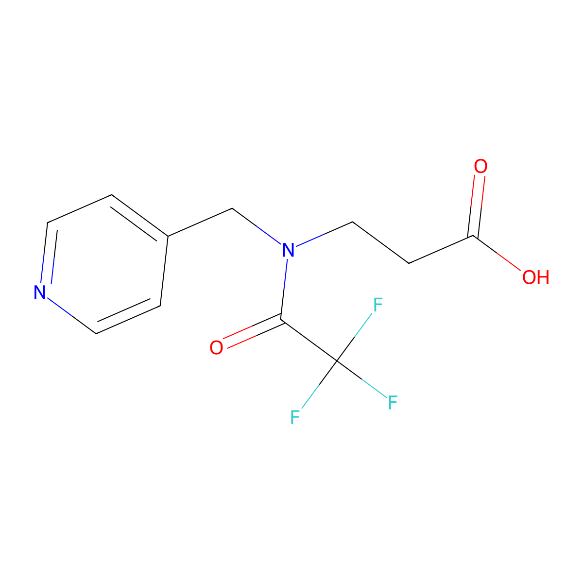 3-{2,2,2-trifluoro-N-[(pyridin-4-yl)methyl]acetamido}propanoic acid molecular structure, CAS 1485827-79-9